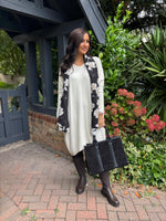 Antique Cream Ribbed Knit Dress Yasmin